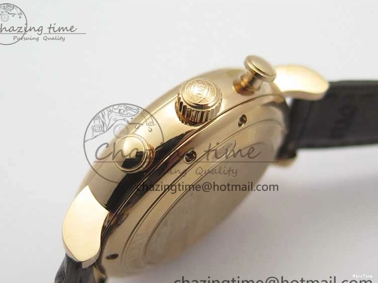 MIROTIME 0411 Efficient Portofino Chrono RG ZF 1:1 Best Edition White Dial on Brown Leather Strap A 7151